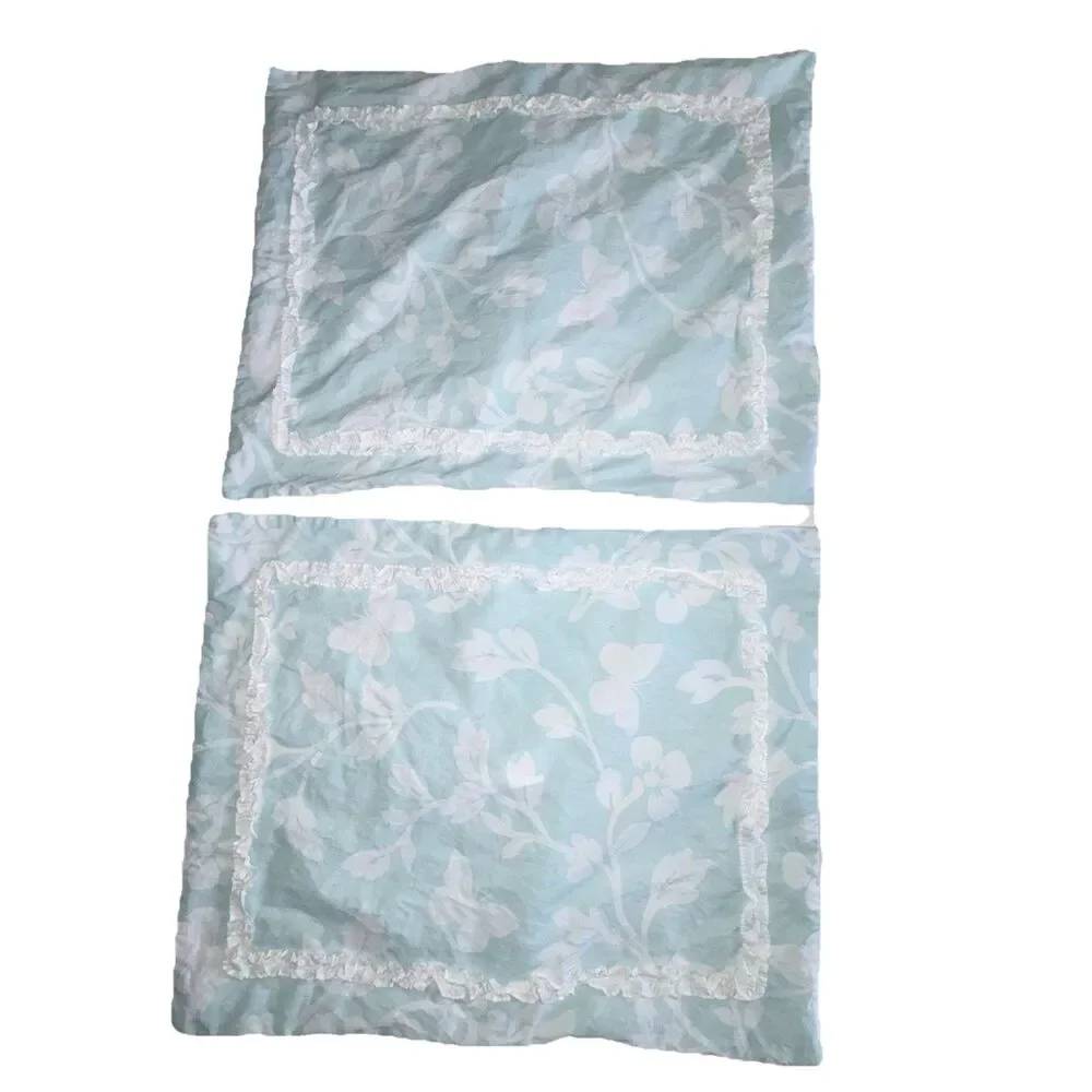 Simply Shabby Chic Kids Green Butterfly Ruffle Pillow Shams Set Of 2 Standard